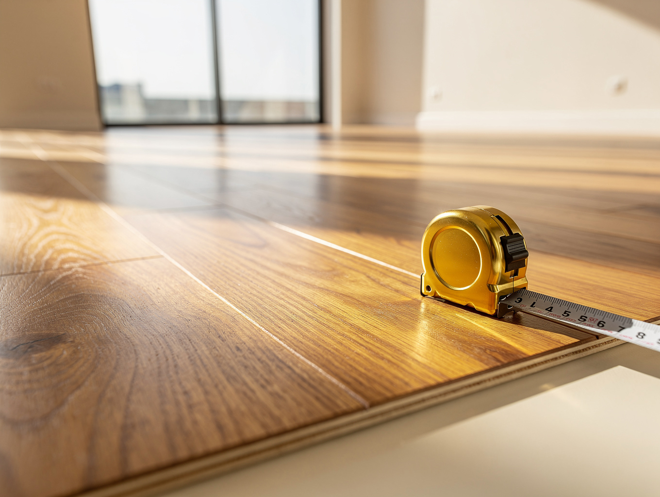 Wide-plank hardwood flooring in a living room, example design inspiration
