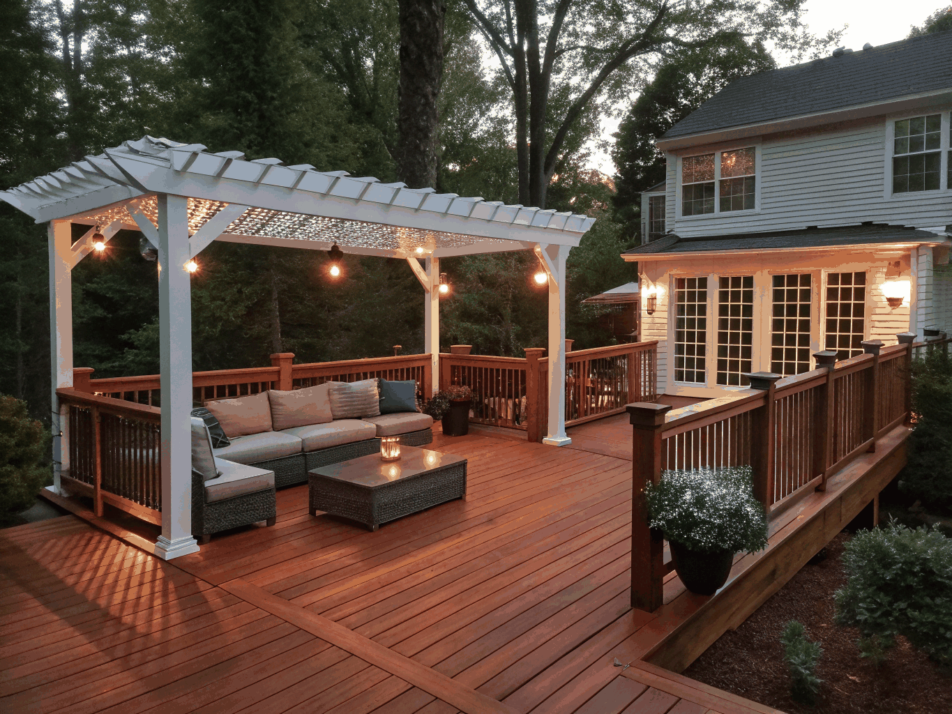 Covered outdoor living deck, example design inspiration