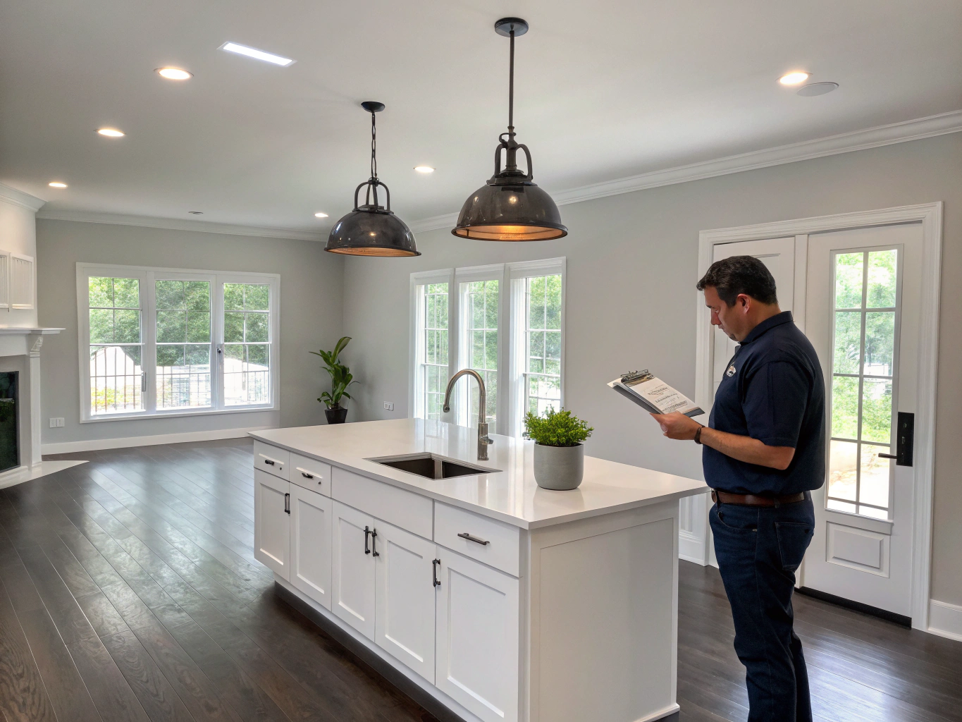Renovated open-plan living area, example design inspiration